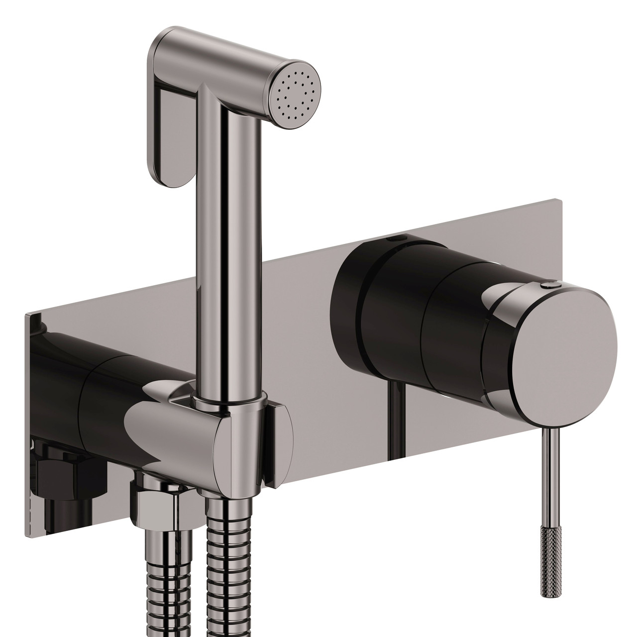 

Набор Imprese BRENTA: смеситель скрытого монтажа с гигиеническим душем, граф. хром