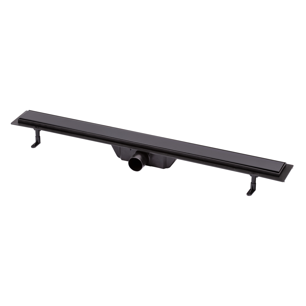 

Трап линейный Qtap Dry Tile304-900MBLA с нержавеющей решеткой 900х70