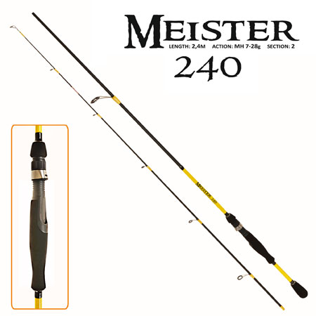 

Спиннинг штекерный "Meister" 2.4м 7-28г 2к Stenson FF23635