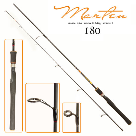 

Удилище спиннинговое Sams Fish Marten FF23620 1.8 м 5-20 г 2 к