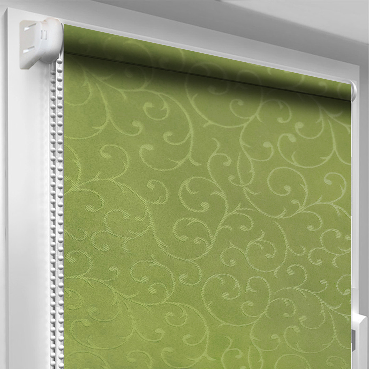 

Рулонная штора DecoSharm Акант 2058 Зелёная 1200 х 1700 мм