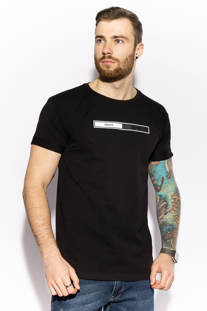 

Футболка с надписью на груди Time of Style 85F396 XXL Черный