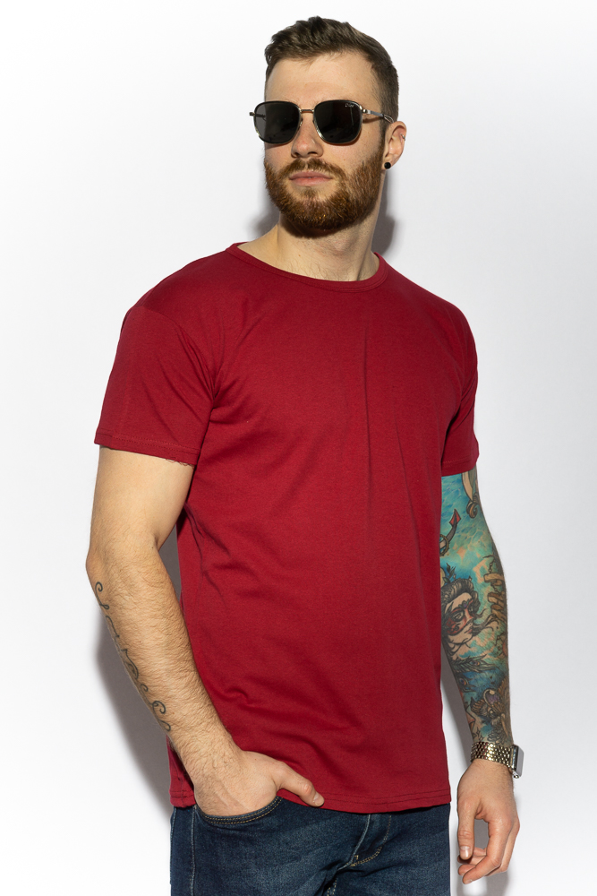 

Футболка мужская однотонная Time of Style 85F380 L Бордо