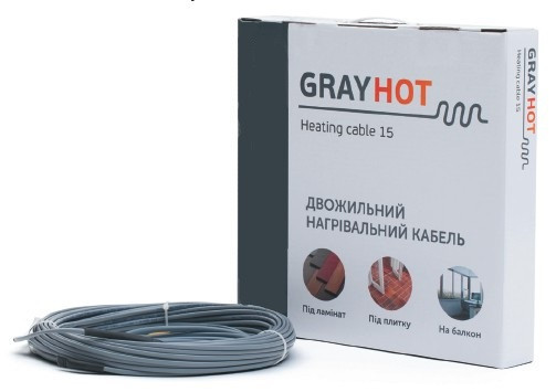 

Нагревательный кабель под стяжку GrayHоt 15 площадь 1.6