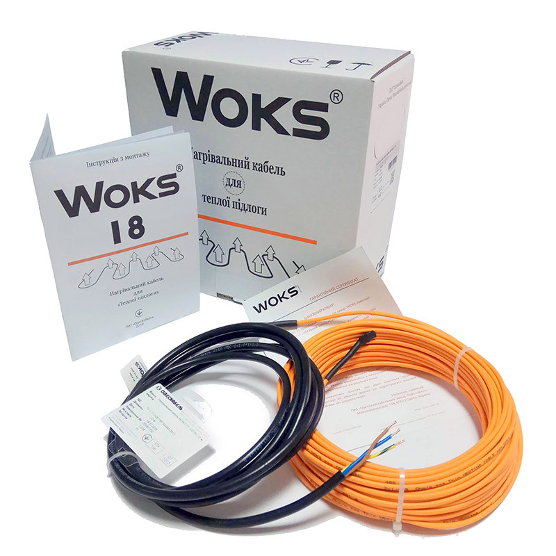 

Нагревательный кабель под стяжку WOKS 20 площадь 0.9 m2 13.0