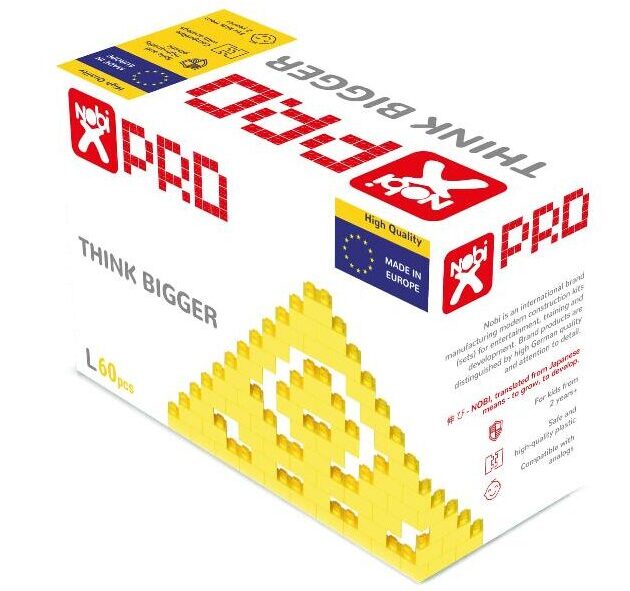 

Конструктор NOBI "Pro L 60", желтый, 60дет., в коробке 27*19*12см (10.22.60.005)