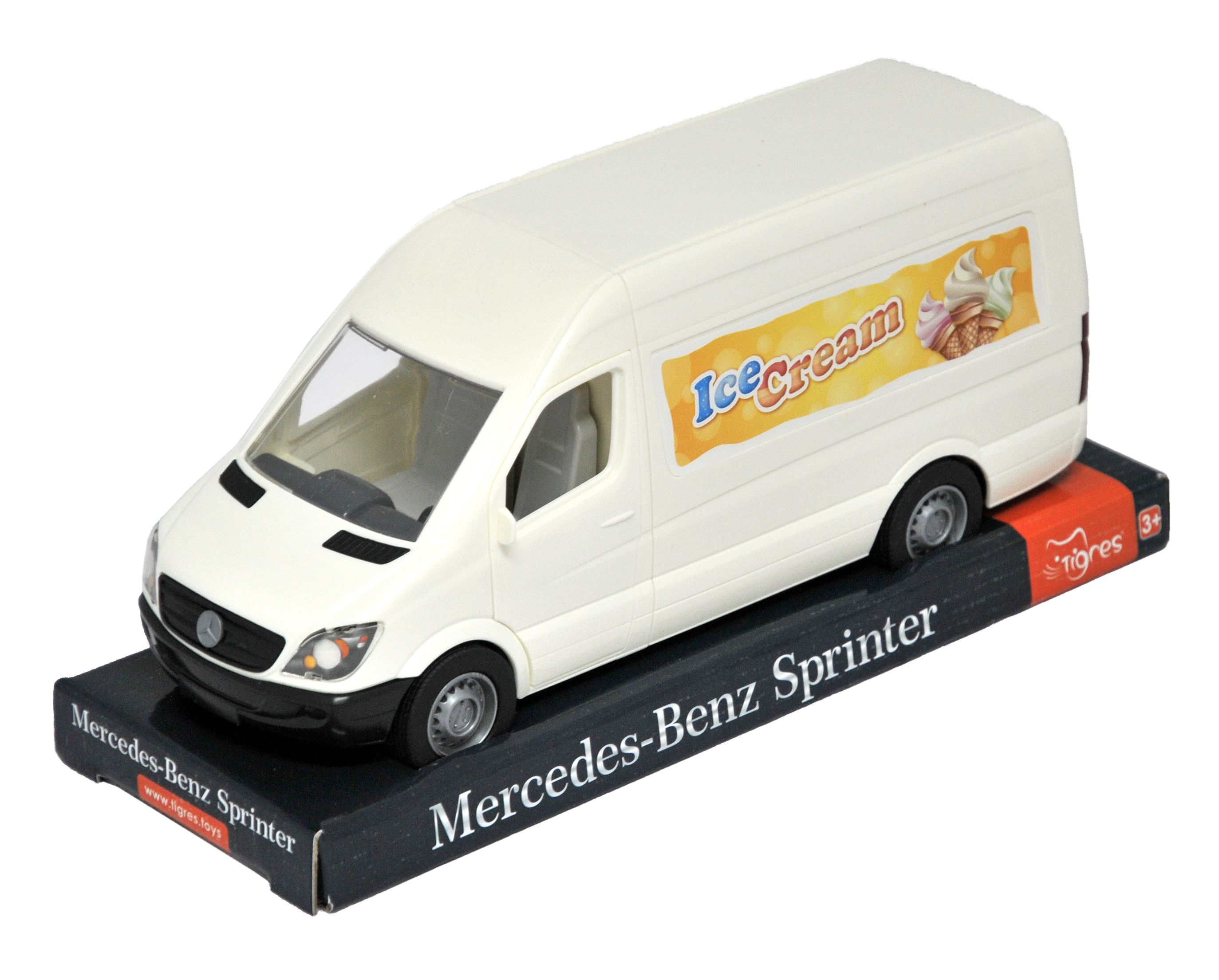 

Автомобиль Mercedes-Benz Sprinter, грузовой, белый, на планшетке 12*28*10см, TM Wader (39700)
