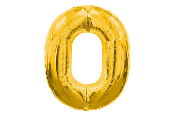 

Шарик цифра "0" золото, ЦЕНА ЗА УП.10ШТ, в пакете75см (8536g-0)