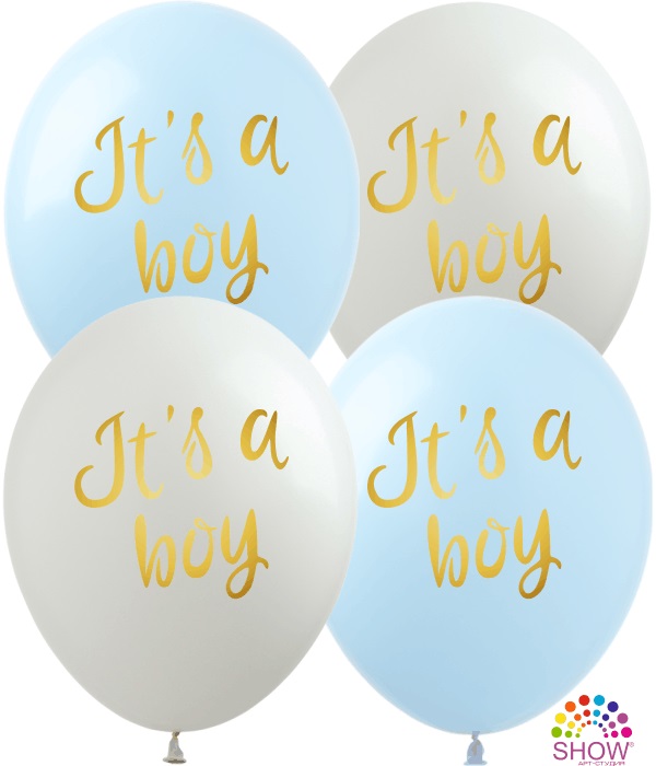 

Шарики 12" «Its a Boy», цена за уп.100шт, в пакете 31*20см (NR-1)