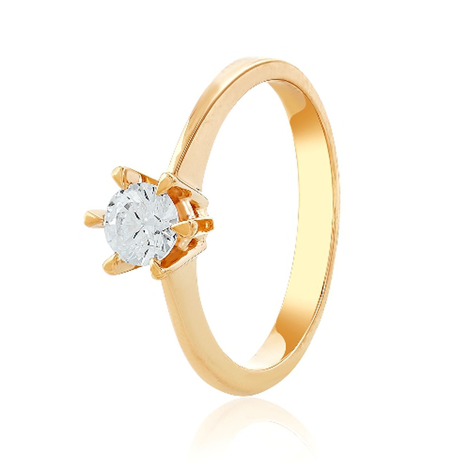 

Кольцо из красного золота с Swarovski Zirconia 312630, размер 17