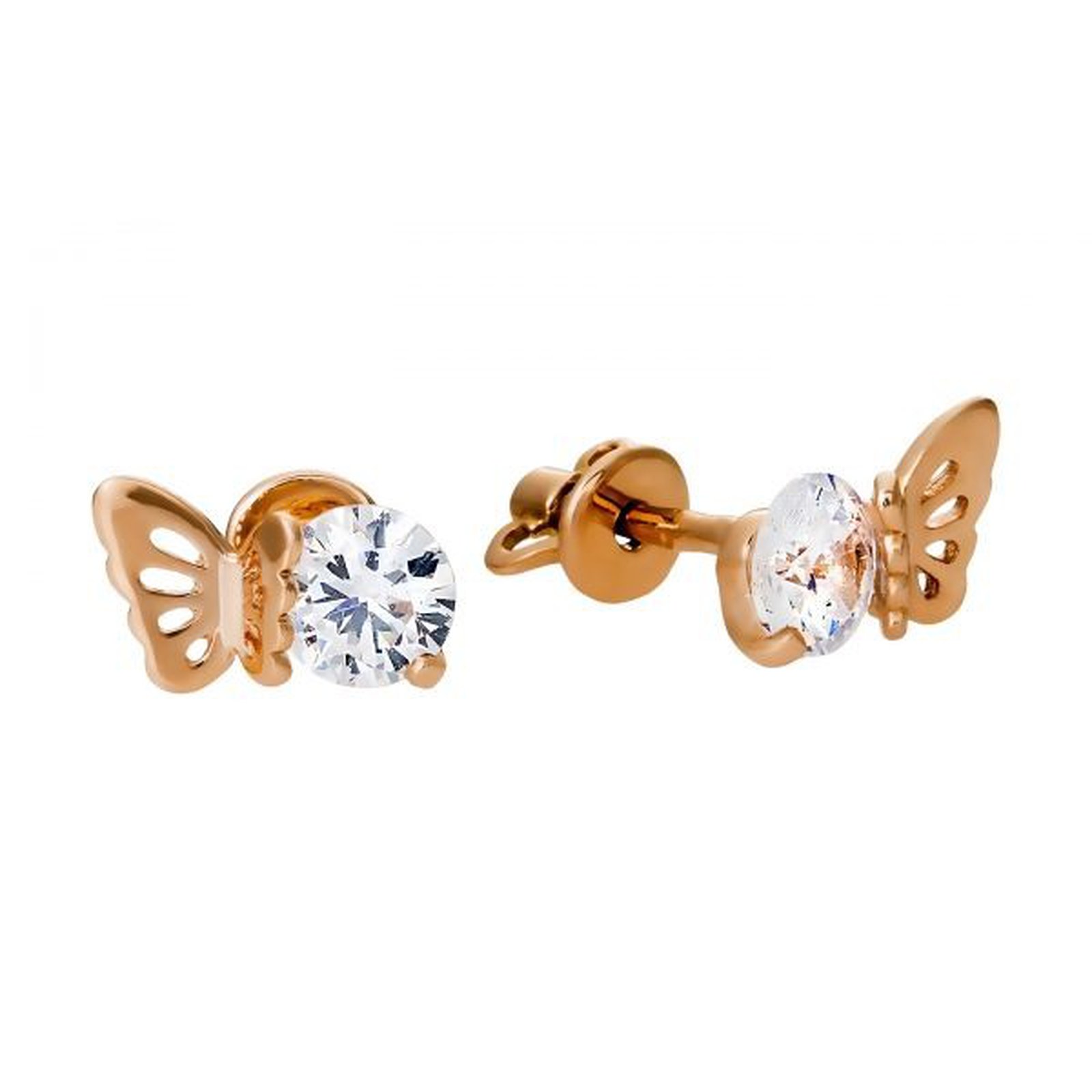 

Серьги из красного золота с куб. циркониями 1746941