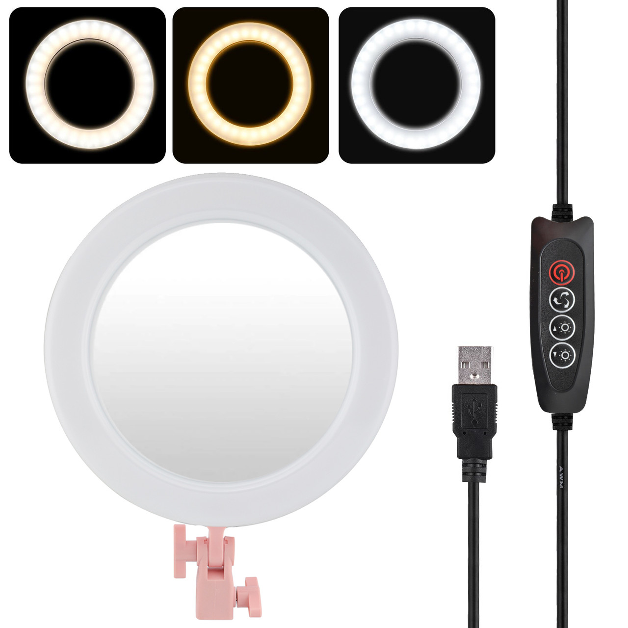 

Кольцевая LED лампа диаметром RA-95 (26 см) с пультом и зеркалом Pink (14400)