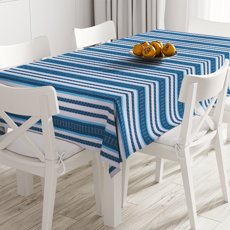 

Вышитая скатерть в украинском стиле голубая Голубой TT151635 150x240