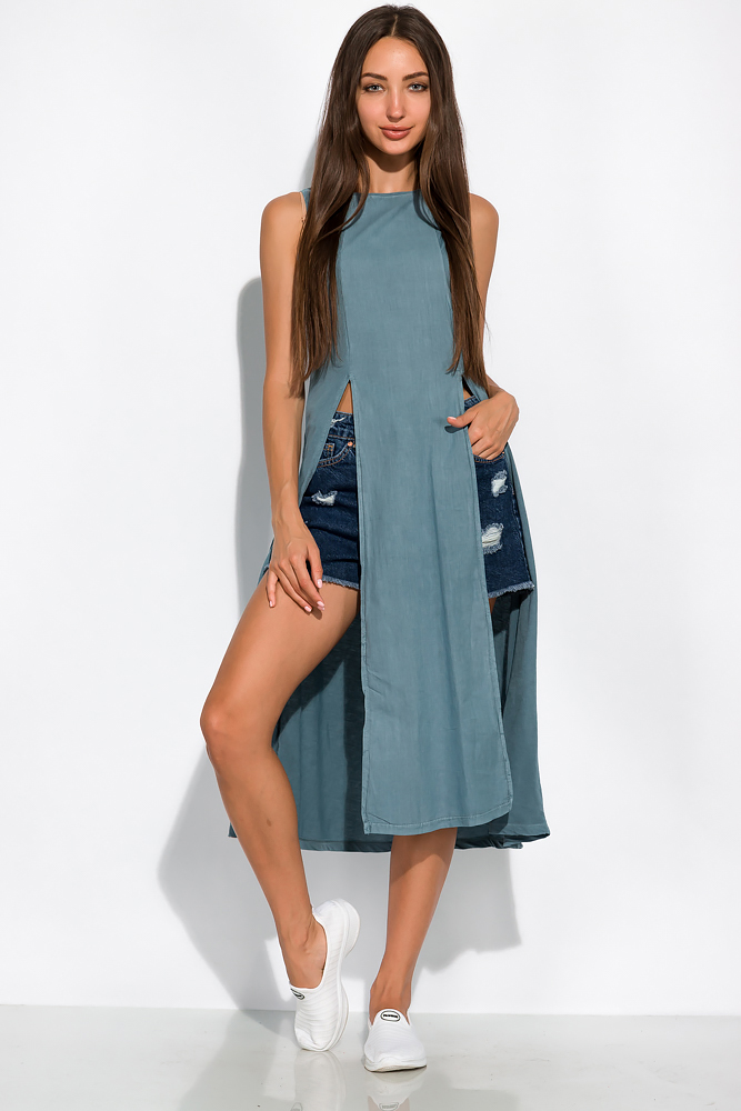 

Туника однотонная 32P0332 (Серо-сизый) S-M
