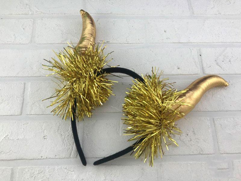 

Золотые рожки, обруч с дождиком - Хэллоуин, набор 12шт