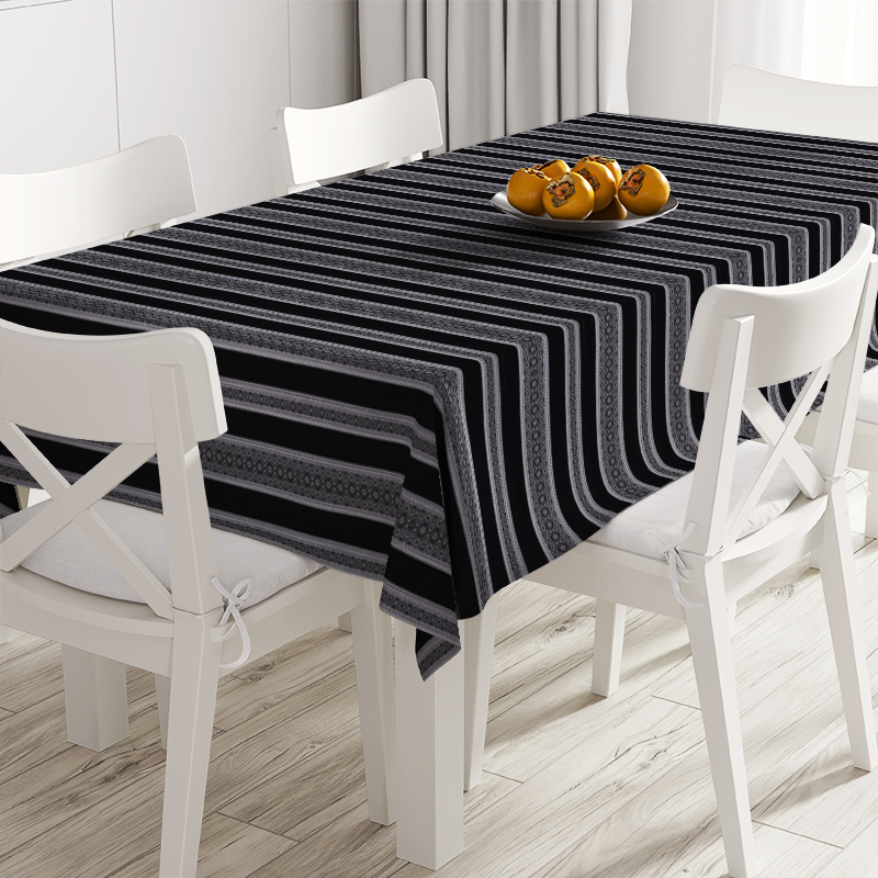 

Вышитая скатерть в украинском стиле Time Textile Черная Черный TT89035 150x180