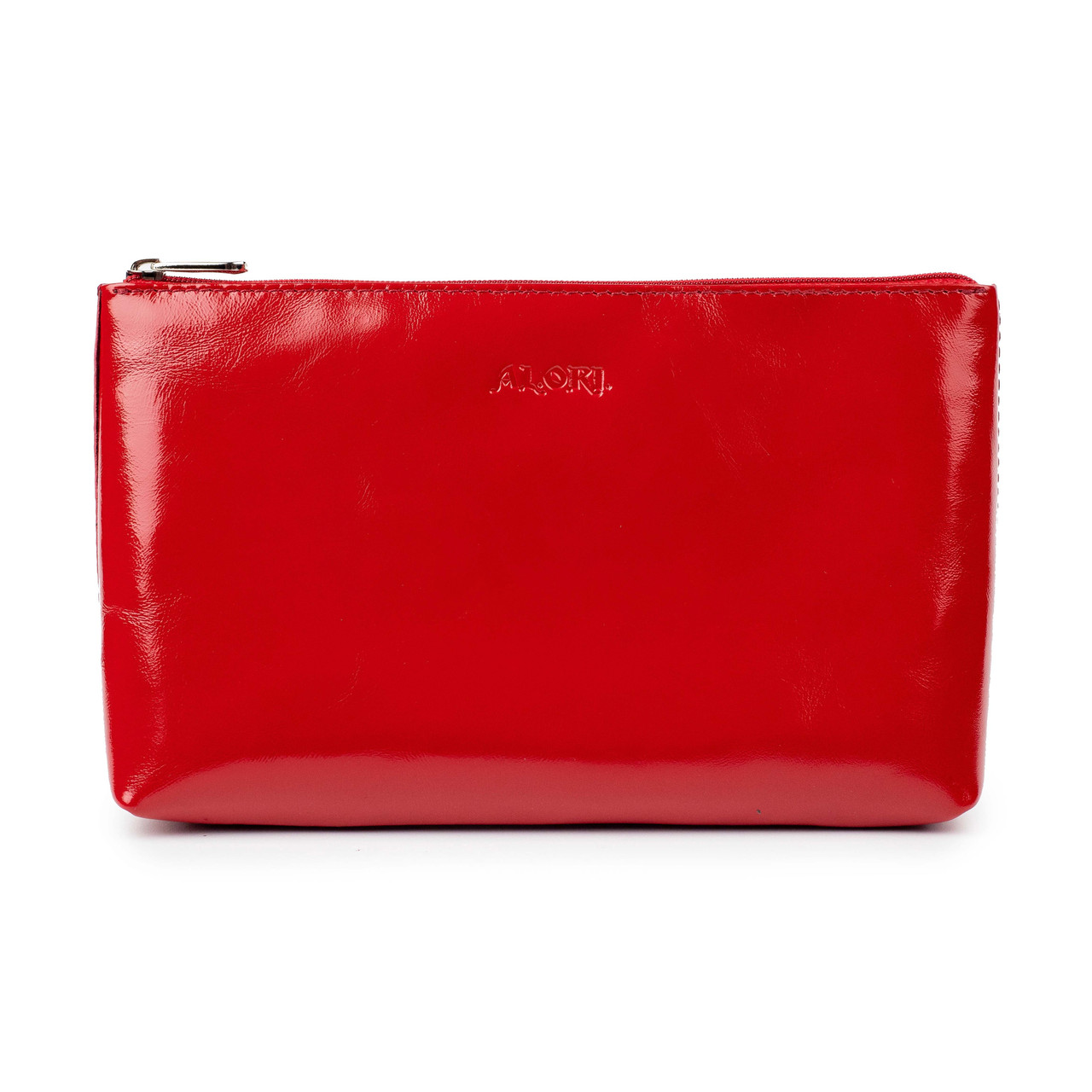 

Косметичка натуральная гладкая кожа ALORI, красный KS-02-2 Red