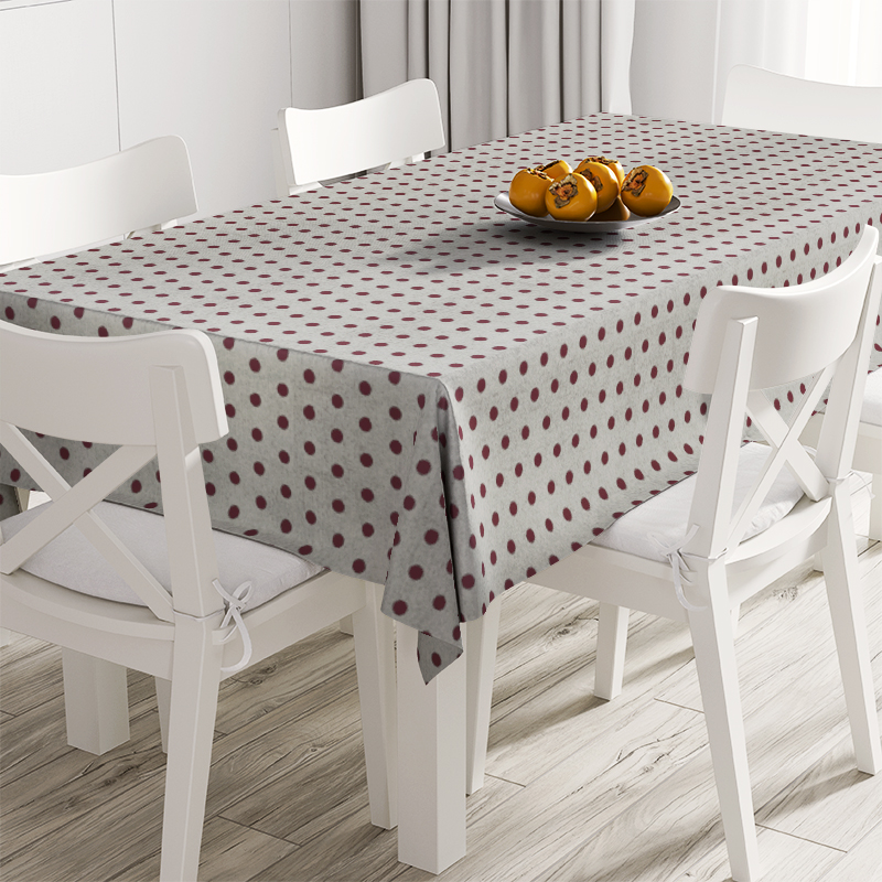 

Скатерть в горошек Van Gogh Bordo Time Textile с акриловой пропиткой Бежевый TT130546 140x140