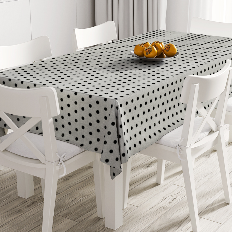 

Скатерть в горошек Van Gogh Grey Time Textile с акриловой пропиткой Бежевый TT130545 100x140