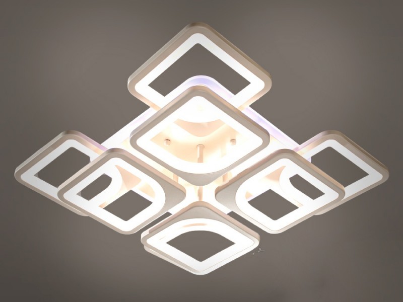

Люстра Потолочная LED люстра с димером и цветной подсветкой 165W HS8060/4+4WH (LI10282)