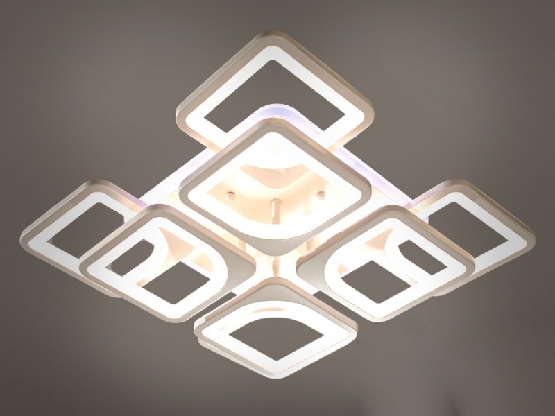 

Люстра Потолочная LED люстра с димером и цветной подсветкой 165W HS8060/4+4WH LED (LI10271)