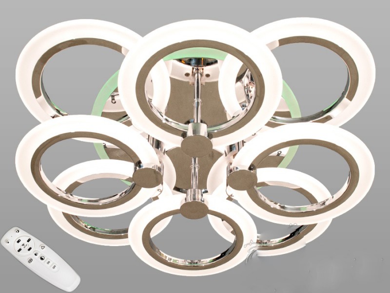 

Люстра LED-люстра с диммером и RGB подсветкой, 90W A8022/4+4HR (LI10259)