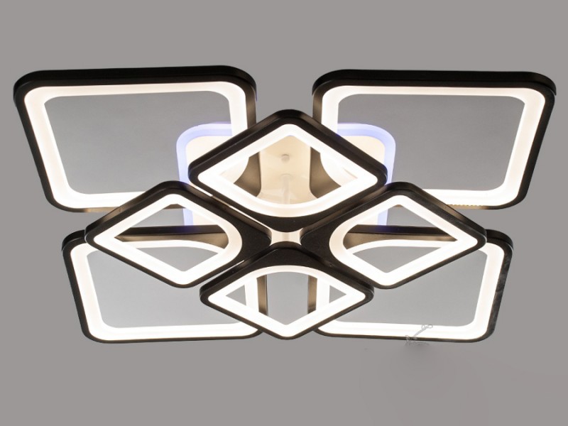 

Люстра Потолочная LED-люстра с диммером и подсветкой, 175W MX2281/4+4A BK LED (LI10311)