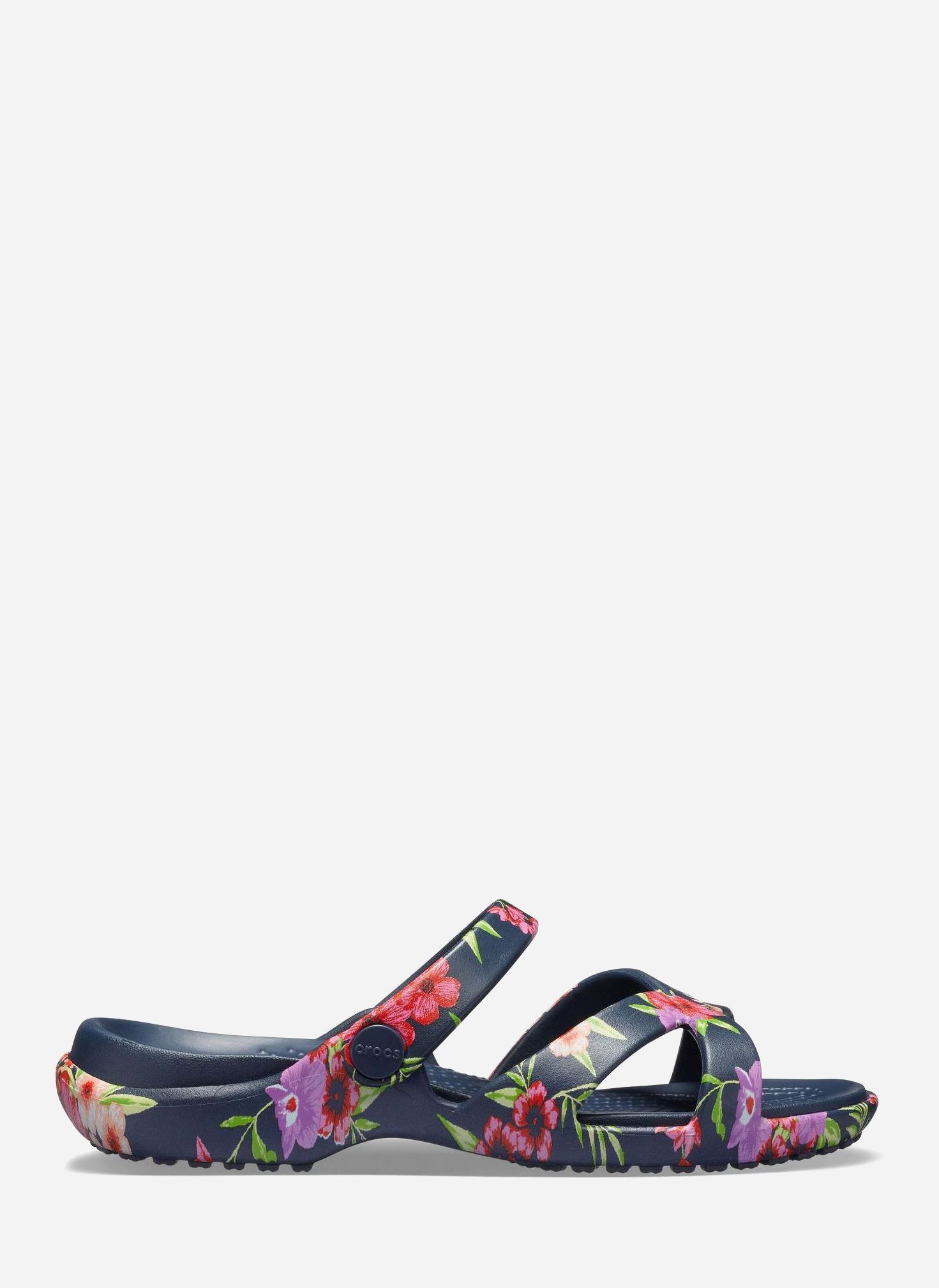 

Шлепанцы Crocs Jibbitz Meleen Printed Cross Band Tropical Floral/Синие Women Sandal 205871-96N 38-39 (W8) 24.6 см Разноцветные