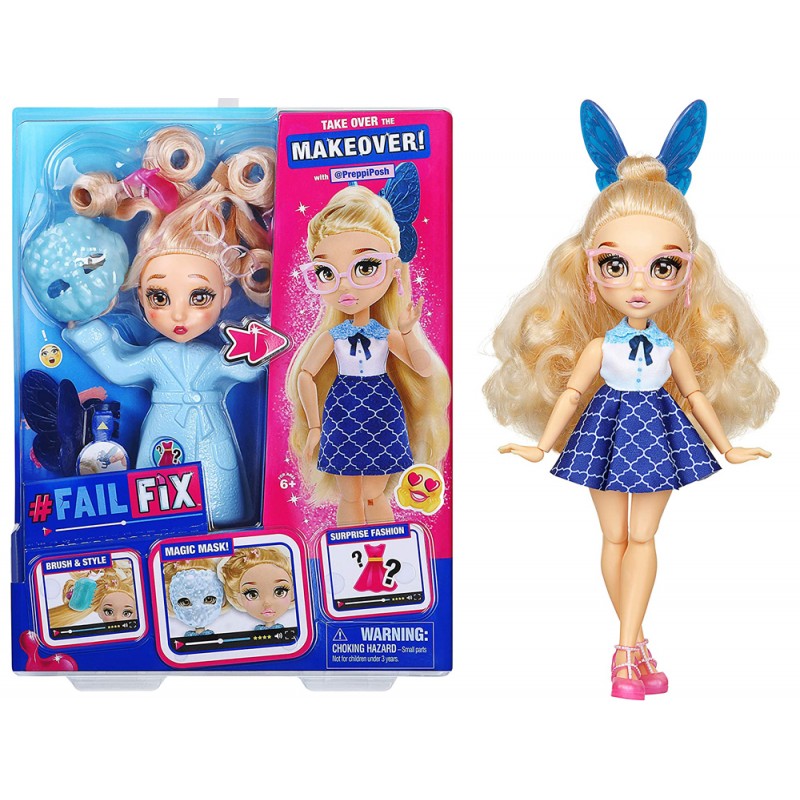 

Игровой набор Исправь Макияж c куклой FailFix Preppi.Posh (Moose Toys, США) Школьница (12804)