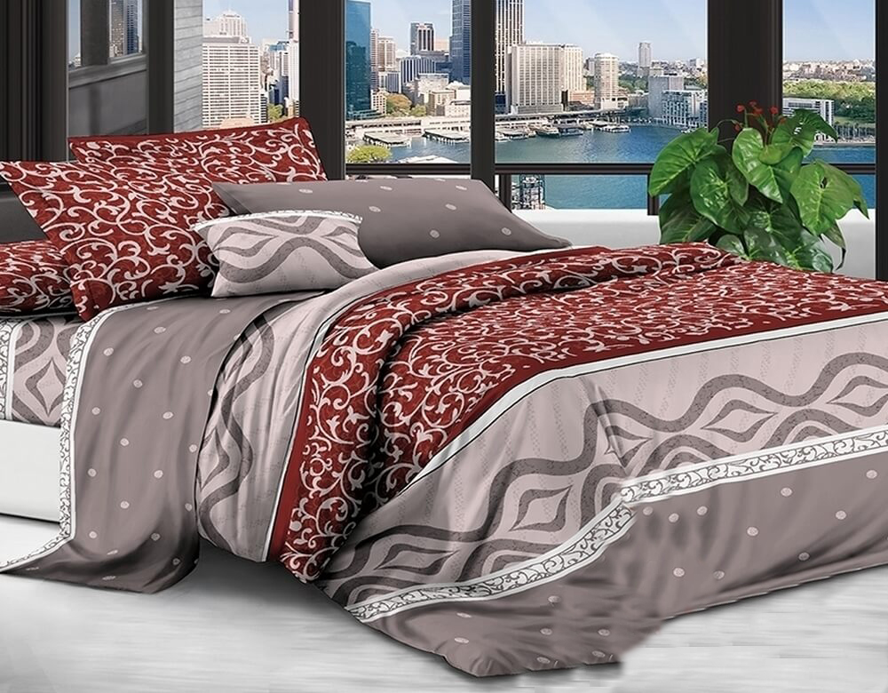 

Комплект постельного белья Modern Микросатин 15-0141 Pomegranate 200х220