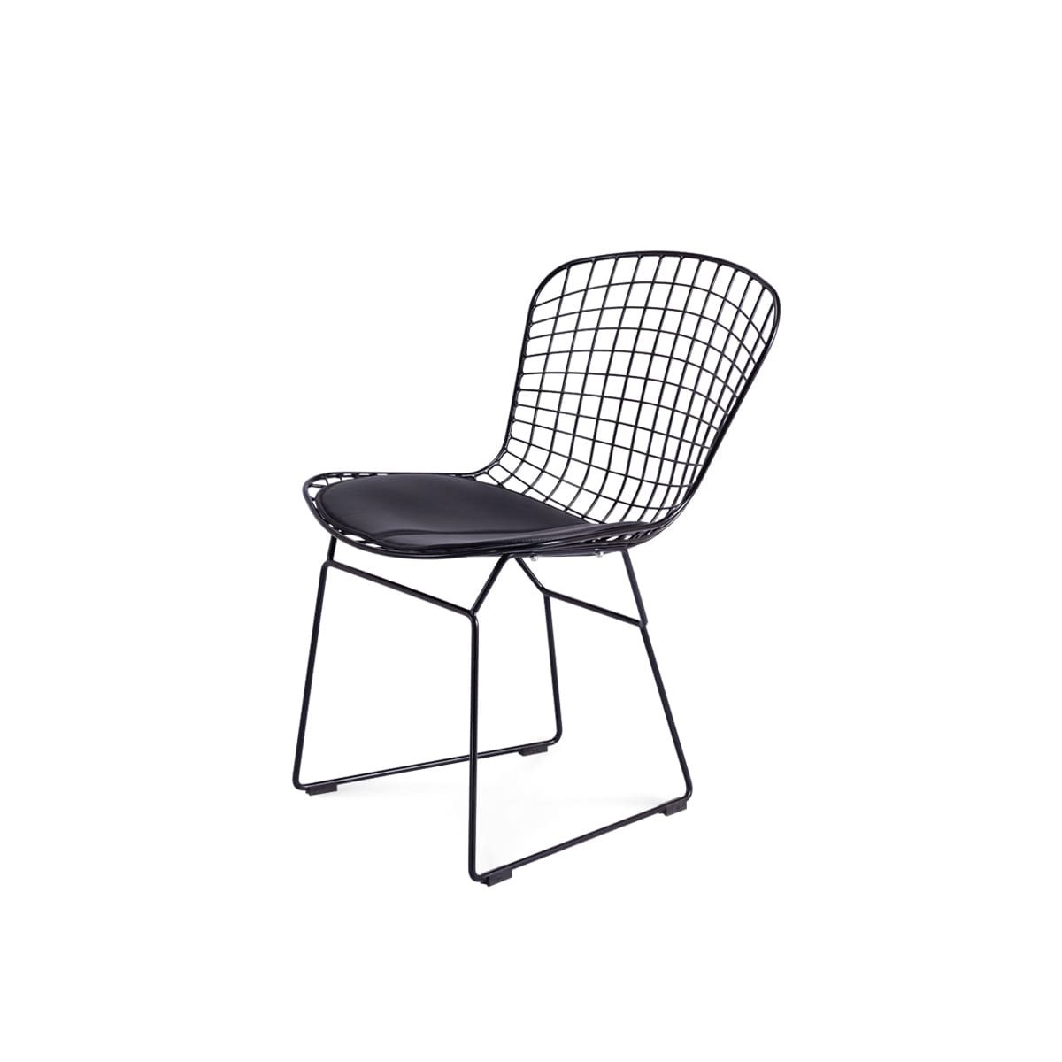 

Стул CoolArt Bertoia Chair (черный хромированный+ подушка) черный