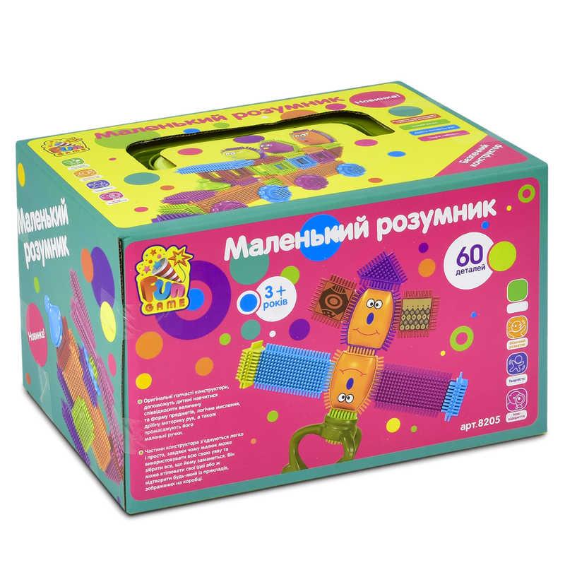 

Конструктор игольчатый 8205 "Маленький Розумник" (24) 60 деталей, в чемодане "FUN GAME"