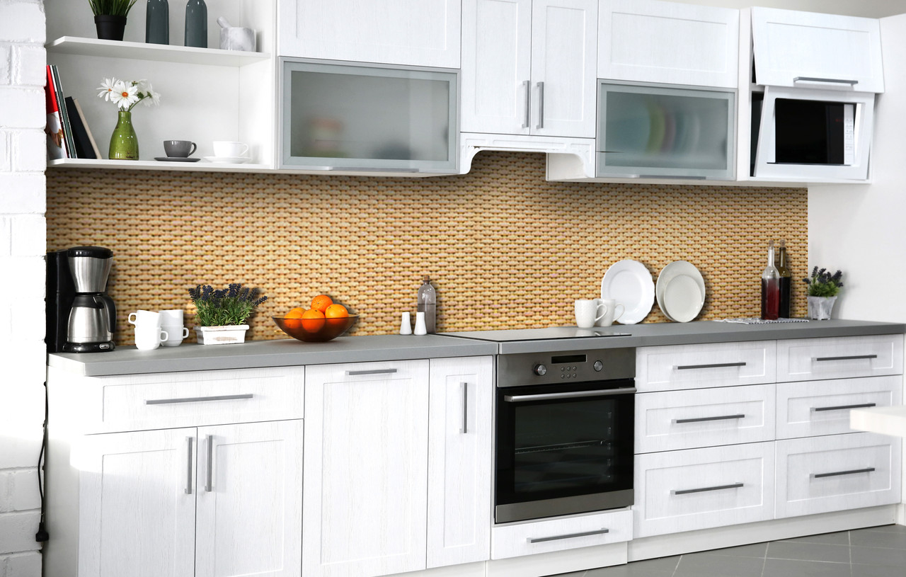 

Скинали на кухню Zatarga «Канатное плетение» 600х3000 мм виниловая 3Д наклейка кухонный фартук самоклеящаяся