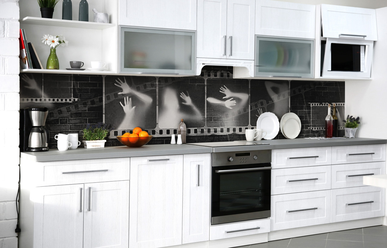 

Скинали на кухню Zatarga «Секреты кино» 650х2500 мм виниловая 3Д наклейка кухонный фартук самоклеящаяся