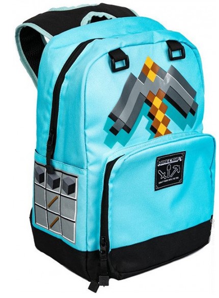 

Рюкзак JINX Minecraft Diamond Pickaxe Blue Майнкрафт Алмазная Кирка Синий (JINX-9494)