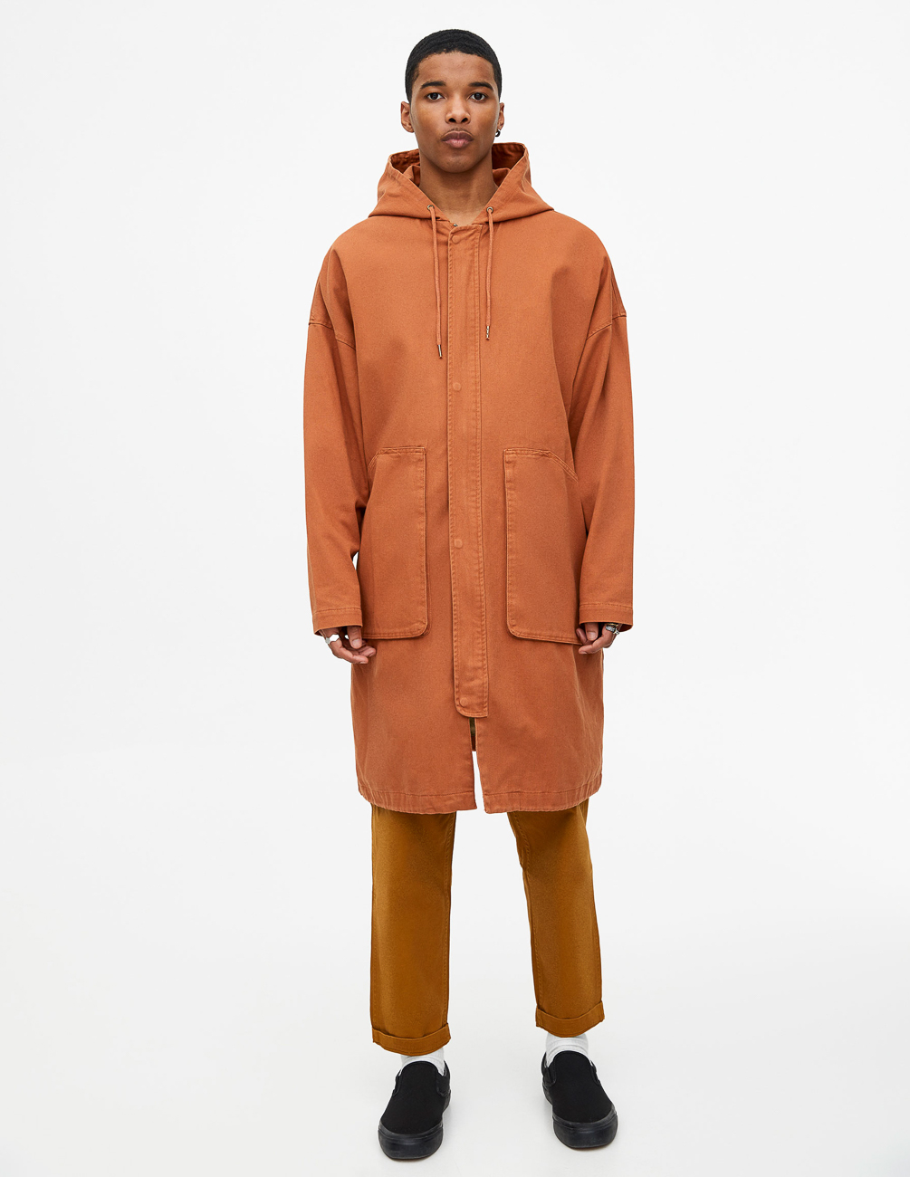 

Плащ PULL & BEAR М0107476 (9752/563/642) цвет коричневый L
