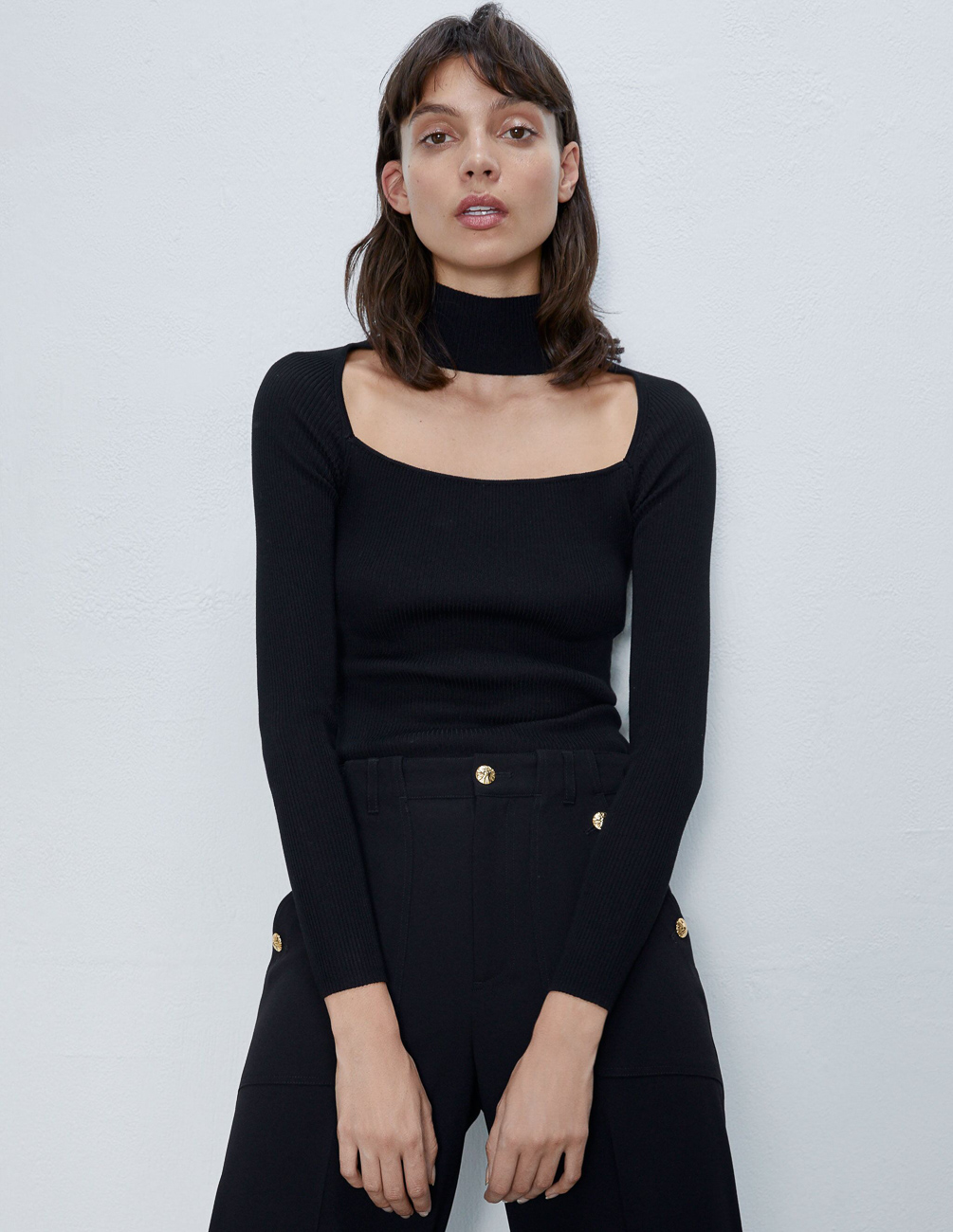 

Свитер Zara Ж1059489 (3471/005/800) цвет черный M