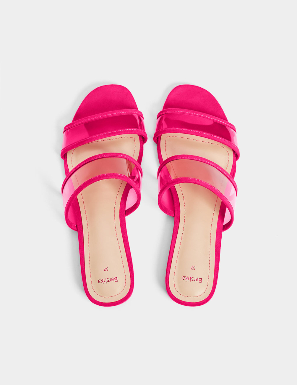 

Шлепанцы Bershka ЖО000645 (1452/331/060) цвет розовый 37