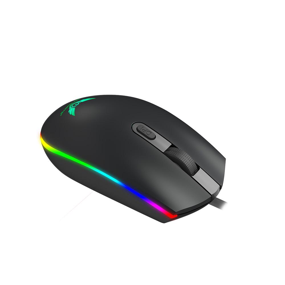 

Мышь Zerodate S900 Black, USB, 1600dpi, RGB-подсветка, 4 кнопки