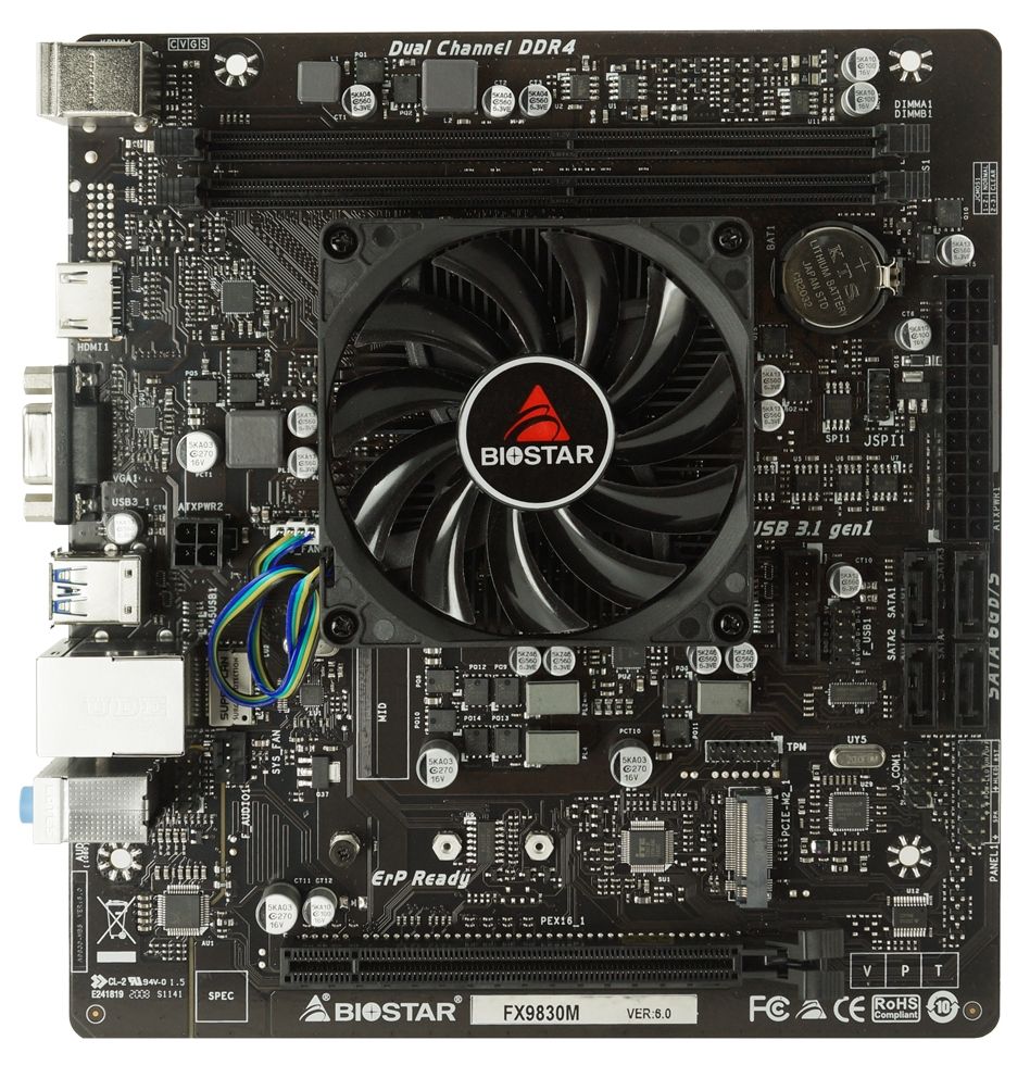 

Материнская плата Biostar FX9830P, Socket BGA FP4, uATX, GbE LAN