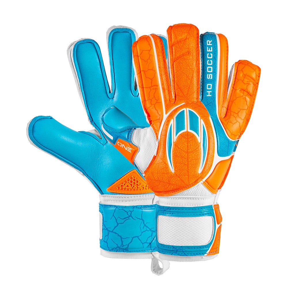 

Вратарские перчатки HO SOCCER ONE FLAT NEON BLUE, размер 10