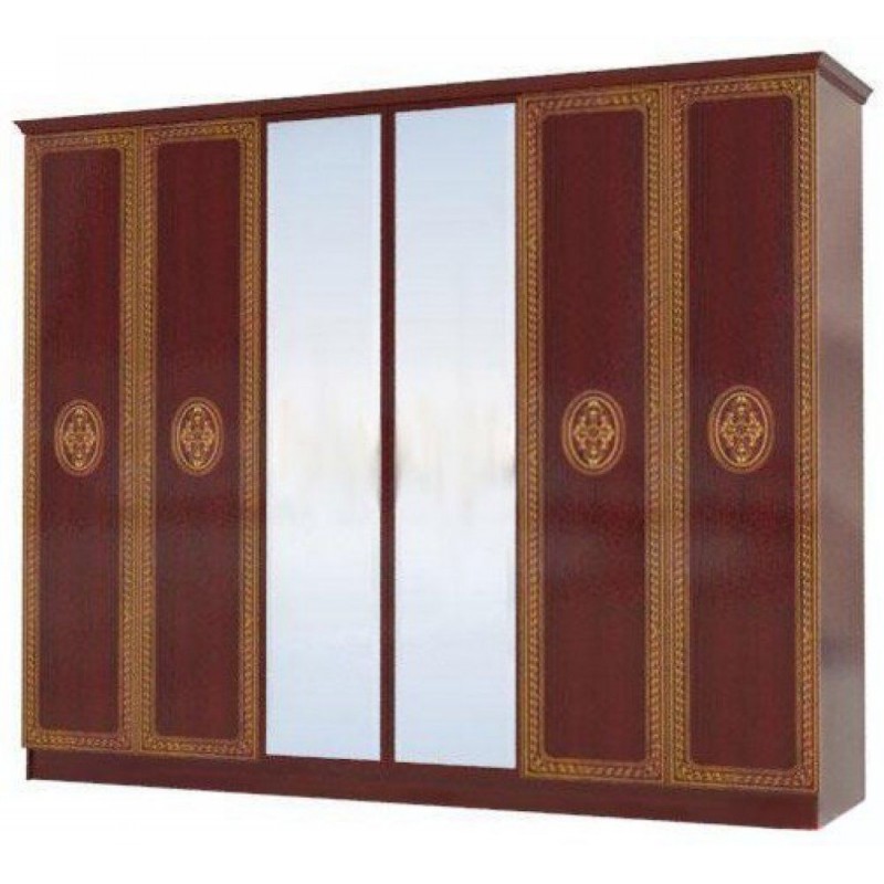 

Шкаф распашной Світ Меблів Флоренция 6Д каштан коричневый шестидверный