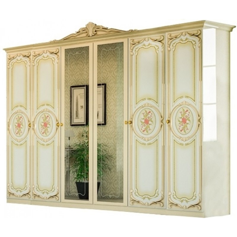 

Шкаф распашной Світ Меблів Кармен Новая Люкс 6Д пино патина беж шестидверный