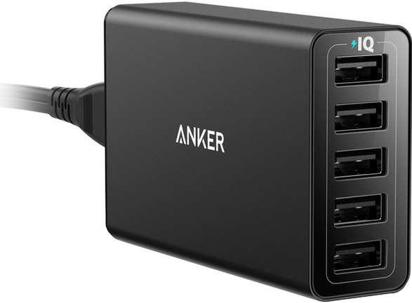

Зарядное устройство Anker PowerPort 5 - 40W 5-port USB Power IQ V3 Black