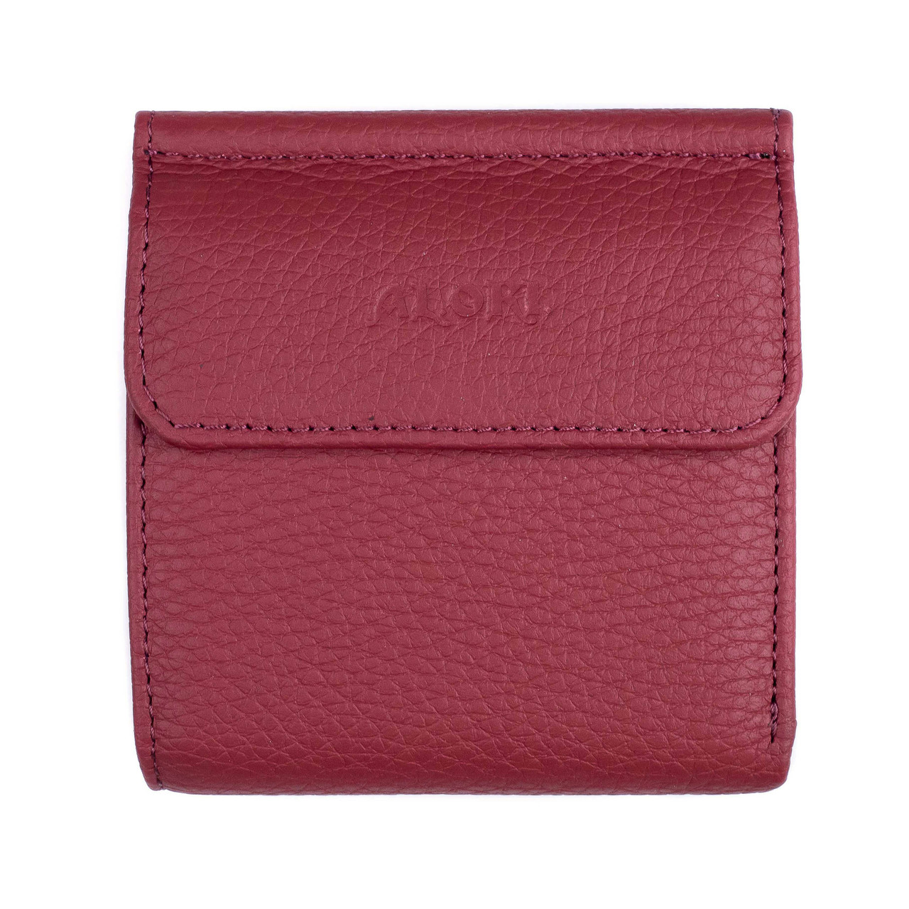 

Кошелёк-мини женский ALORI натуральная кожа флотар, бордовый MA-02-0 Bordo