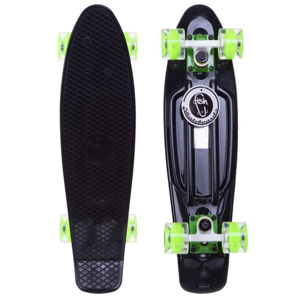 

Пенни Борд Fish Skateboard penny Светятся колеса Черный 57 см (FL9)