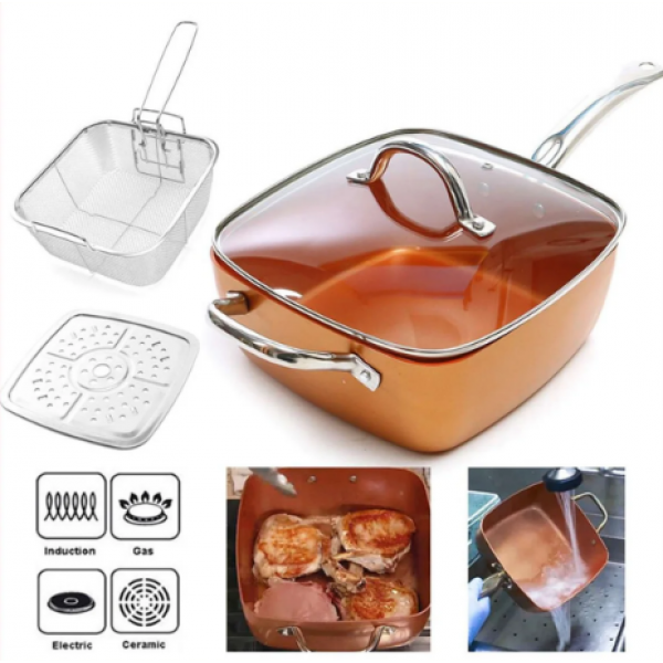 

Сковорода универсальная Copper Cook Deep Square Pan