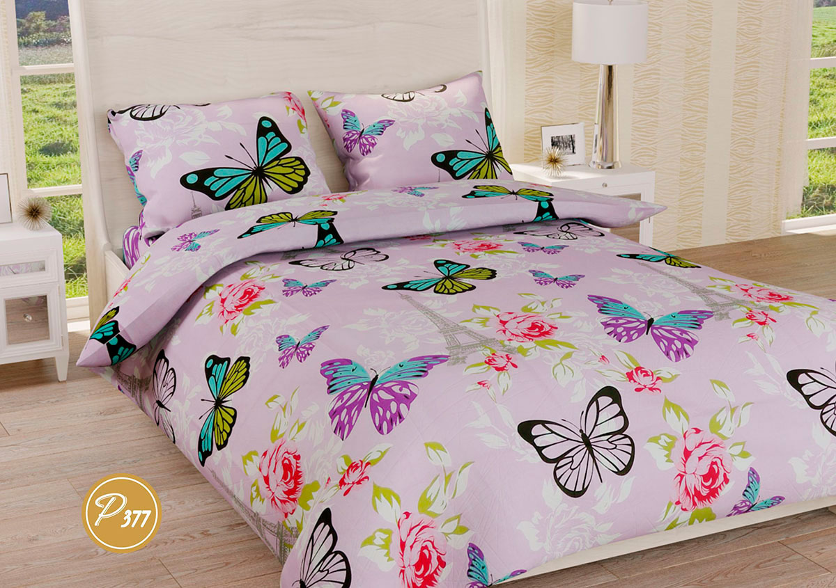 

Постельное белье Ранфорс Органик Р 377 Leleka-Textile двуспальный Евро цветной (1252/2531)