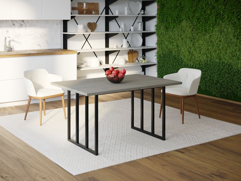 

Обеденный стол Skandi Wood SW101 Атланта 150 х 80 х 75 см МДФ+Шпон Дуб Темно-Cерый