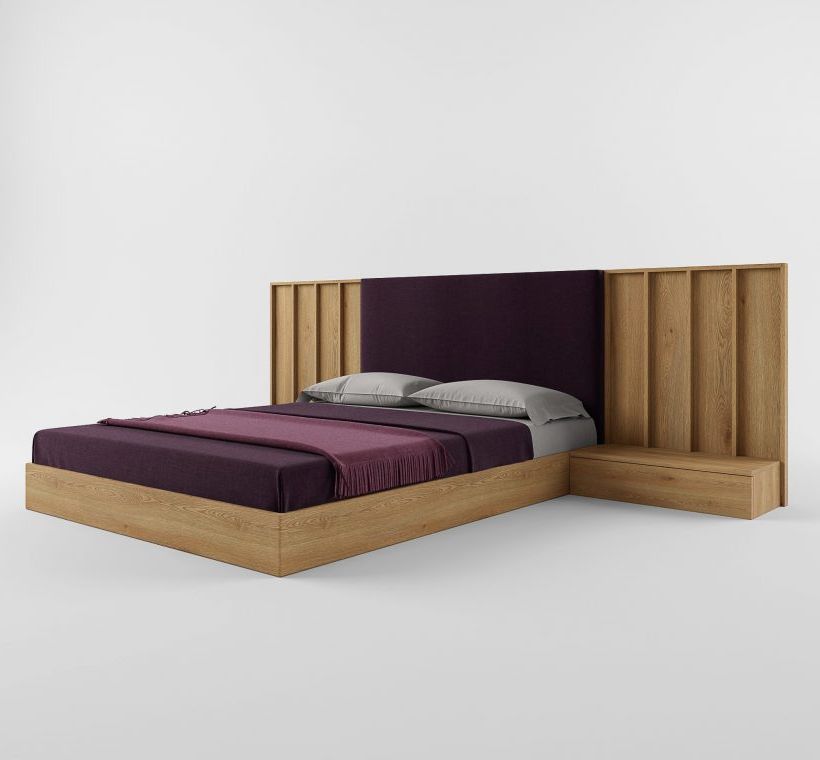 

Двуспальная кровать Skandi Wood SWB033 Брикин 160 x 200 см Ясень (Дерево масив Ясень) С подъемным механизмом